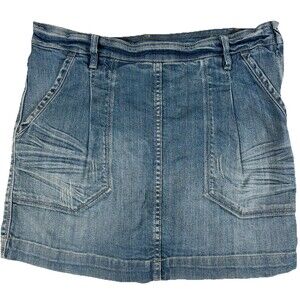Part Two Denim Mini Skirt Women Size 36 Blue Stretch Cotton Casual Jean Skirt